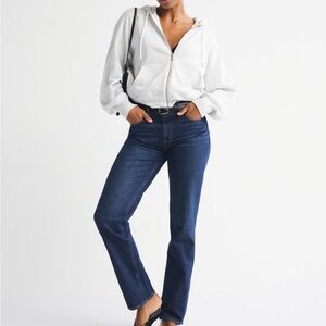 Abercrombie & Fitch Dark Blue Straight Leg Jeans